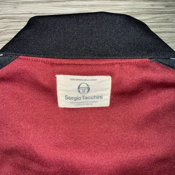 Vintage Sergio Tacchini Track Jacket Red & Black Men’s Size XL - Picture 4 of 7